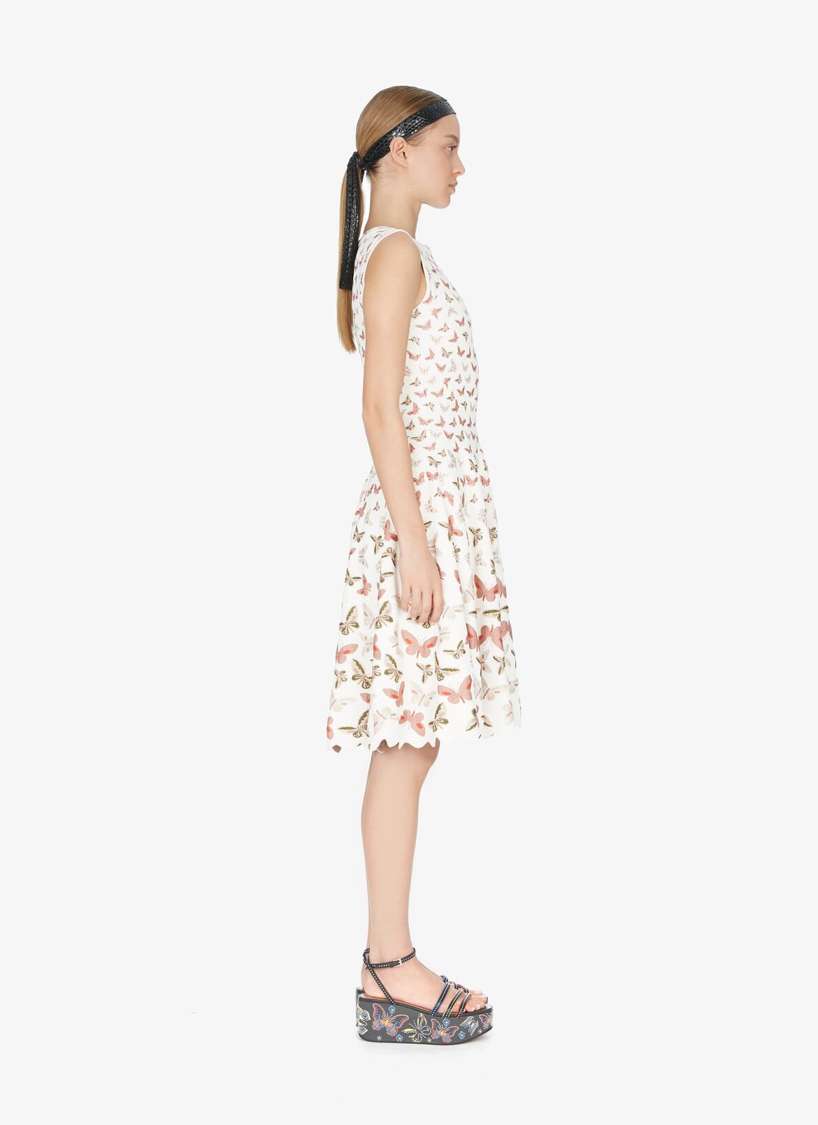 SLEEVELESS DRESS BUTTERFLY MULTICOLOR ALAÏA MULTICOLOR  SLEEVELESS DRESS BUTTERFLY MULTICOLOR